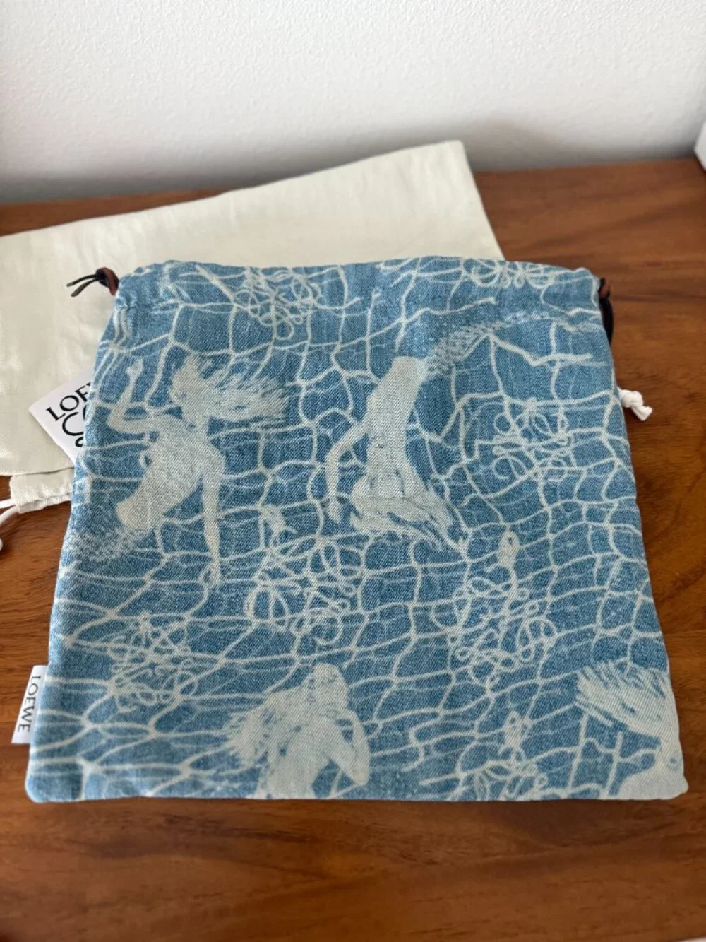 NWT Loewe Ibiza Mermaid Drawsting Pouch